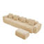 Canapé modulaire en L à 4 places avec passepoil à bordure française, sans assemblage requis, canapé à 4 places avec coussins décoratifs et 1 repose-pieds mobile, tissu de velours-1887424170-1887424191