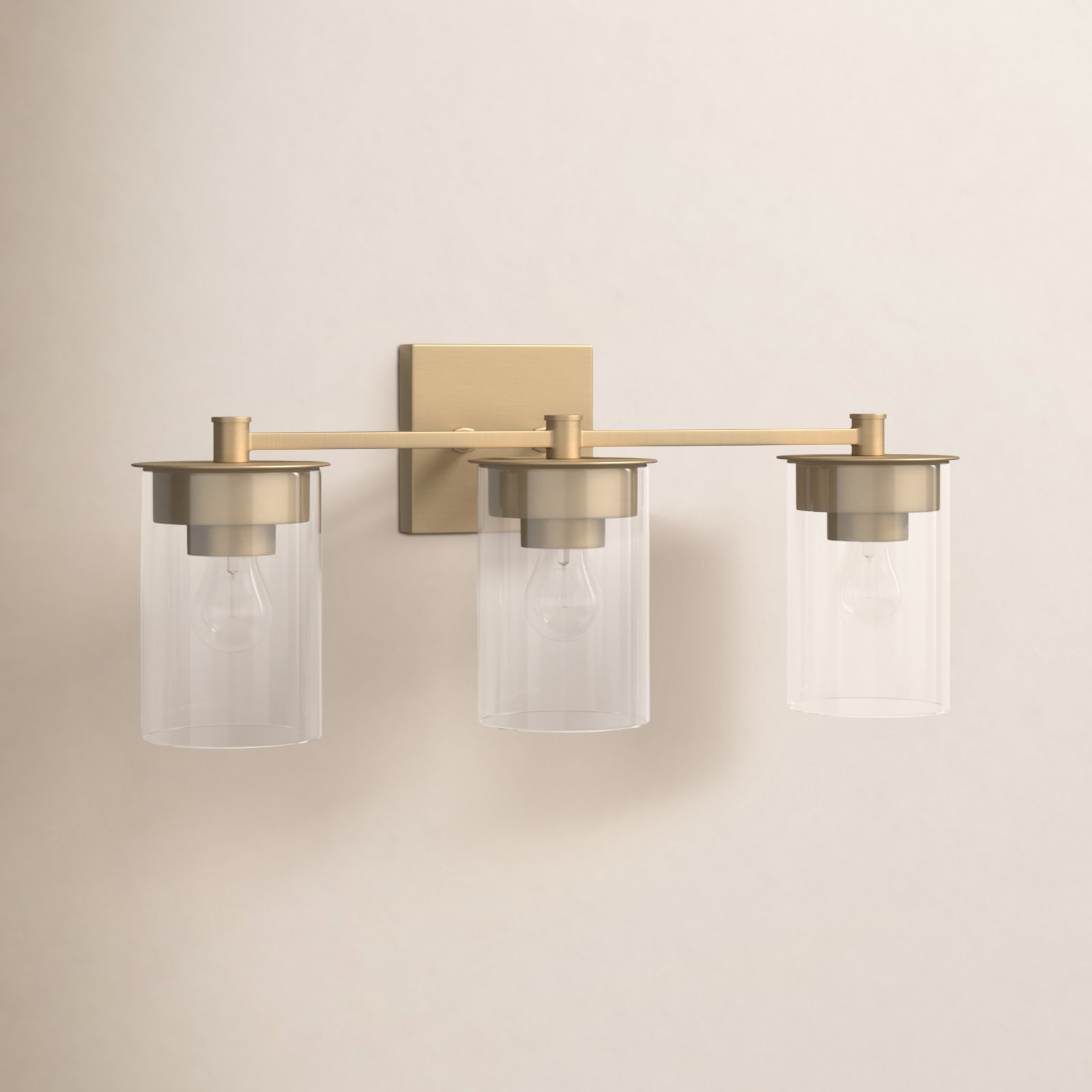 Elstone 3-Light Vanity Light, Aged Brass