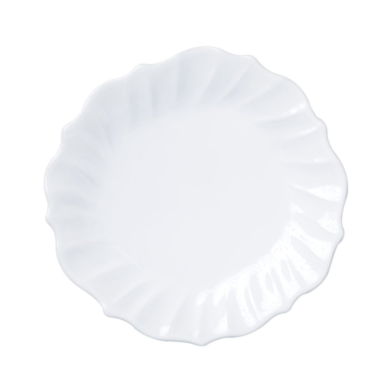 Incanto Handmade Stoneware Dinner Plate, White