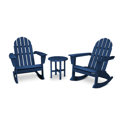 POLYWOOD Vineyard 3-Piece Adirondack Rocking Chair Set