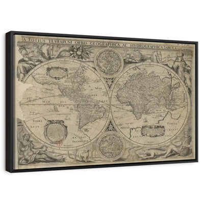 Carte rétro de l'hémisphère Aliaz