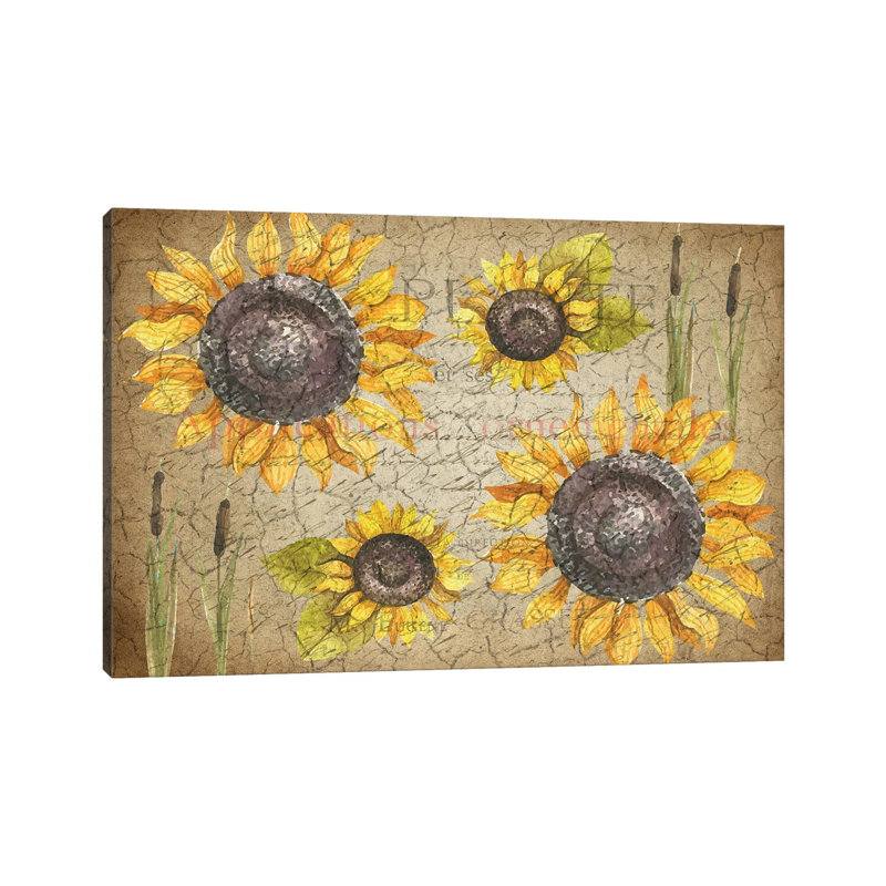 Sunflower Day 1 Piece Wrapped Canvas Painting, 101.6 cm H x 66.04 cm W x 1.91 cm D