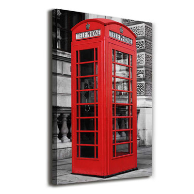 Telephone Booth - Wrapped Canvas Print