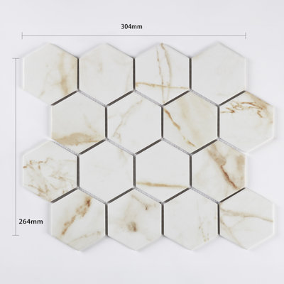 Perfection 3" x 3" Straight Edge Porcelain Mosaic Sheet Floor Use Tile