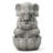 Outdoor Fountains with LED Lights - 21.75"H Zen-Style 2-Tiered Concrete Elephant Resin Water Feature for Garden & Patio