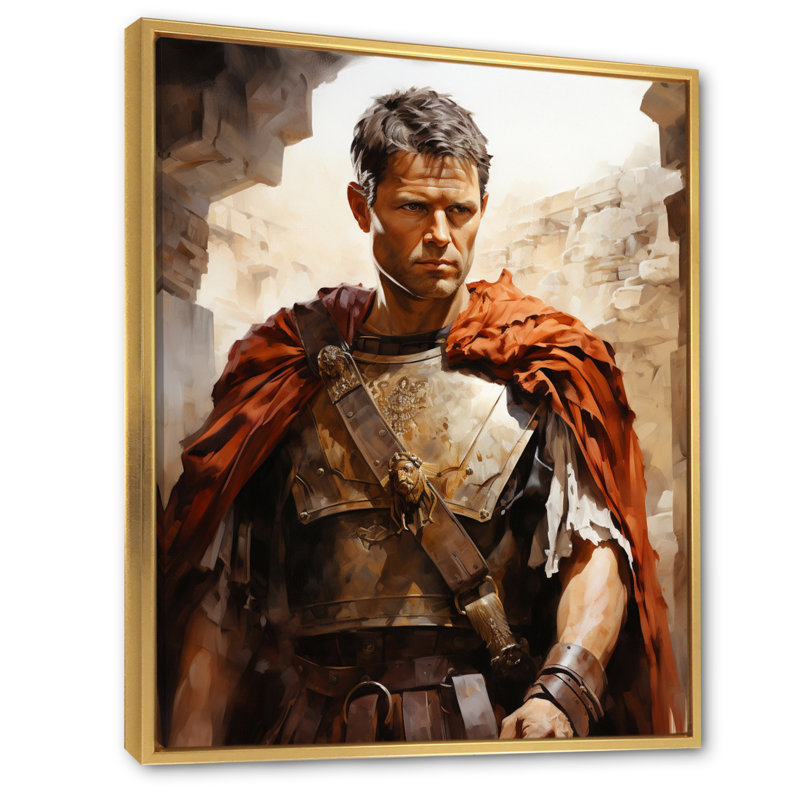 «Emperor Tiberius Imperial Portrait», reproduction sur toile, L 34 po x H 44 po, Cadre flottant doré