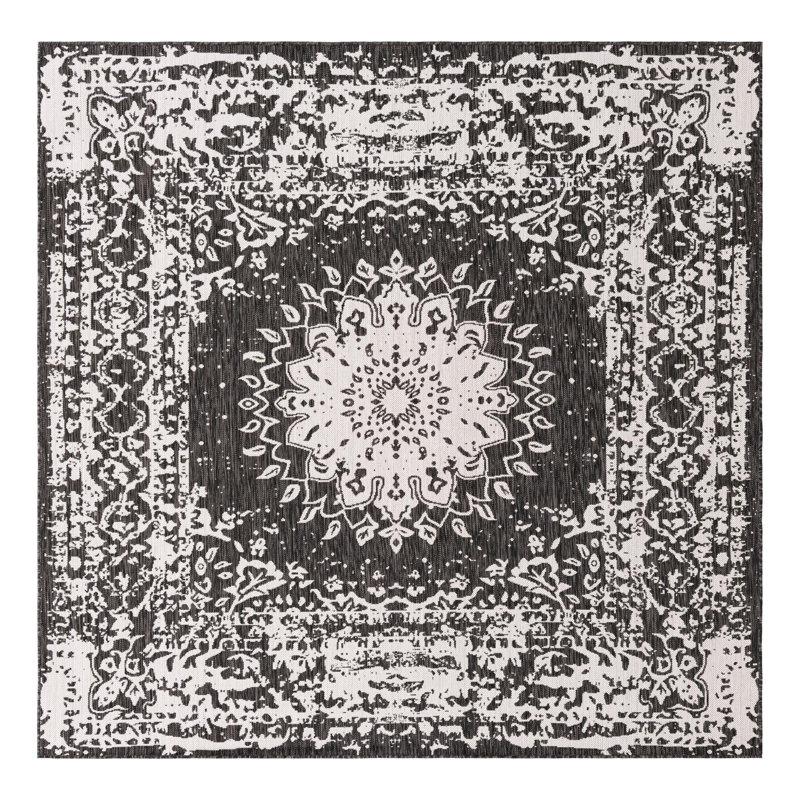 Tapis intérieur / extérieur Ornate Lamotte, Carré 7 pi 10 po