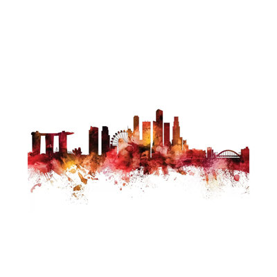 Singapore Skyline by Michael Tompsett - Wrapped Canvas Gallery-Wrapped Canvas Giclée