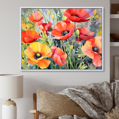 Vibrant Poppies I - impressions florales encadrées