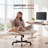 Criss Cross Legged Chair With Flip-Up Armrests, Swivel Office Chair, Computer Desk Chair For Home Office, Makeup, Bedroom