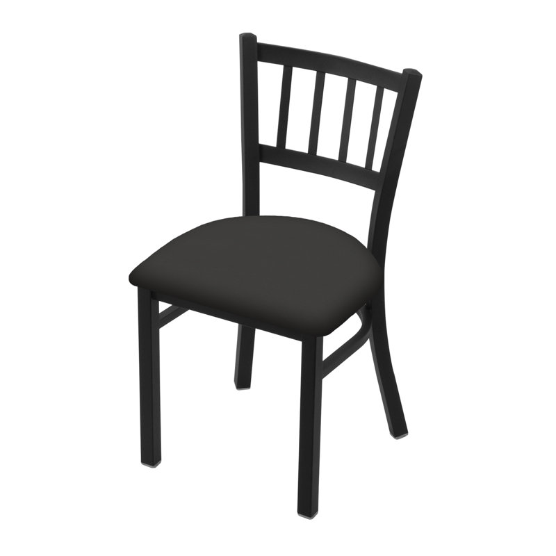 Chaise Contessa 610, Vinyle - Tempête de galop, Noir froissé