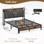 Bed Frame With Power Outlets, Storage Bed Frame With Upholstered Headboard-1466739552