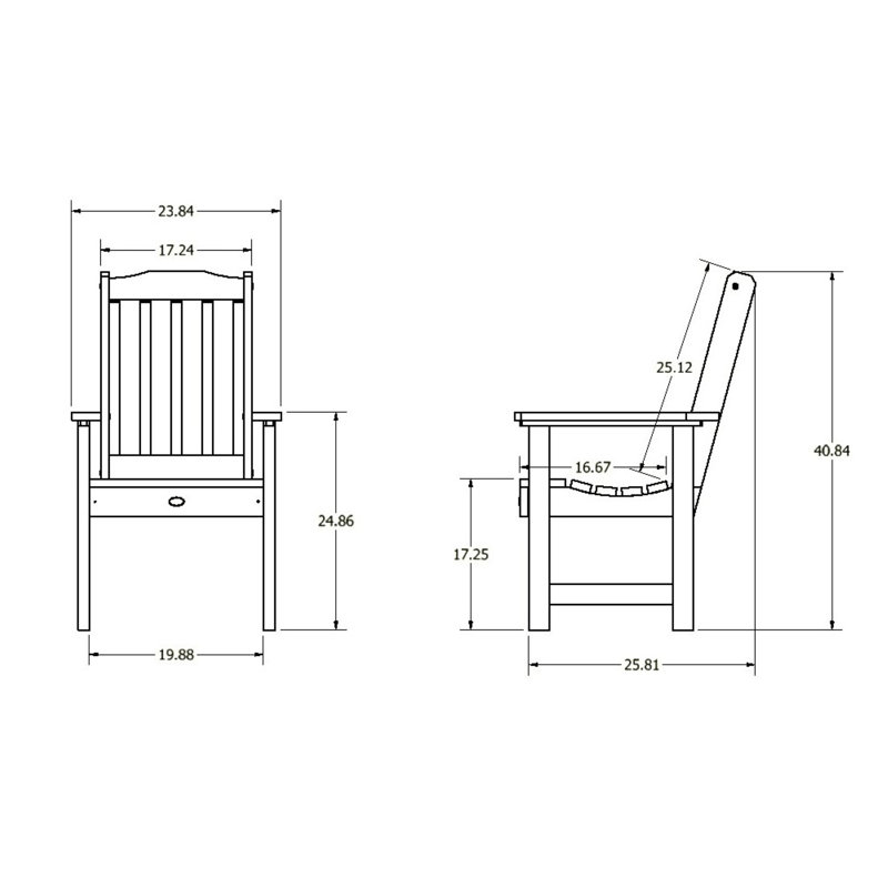 Chaise de patio Arbnora, Gland de chêne vieilli