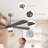  52 in. Integrated LED Indoor Downrod Mount Black Solid Wood Blades Standard Ceiling Fan with Dimmable Light, Remote-745633548-745633558