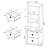 Geary Black 3-Shelf Bookcase USB And Lockable Drawer-2026987686
