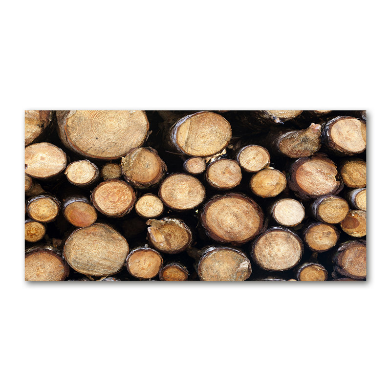 Logs Of Wood - Wrapped Canvas Print
