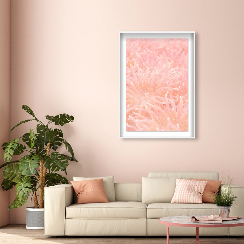 Deep Sea Flowers Print by Oliver Gal, 55.5"H x 37.5"W, White Shadowbox