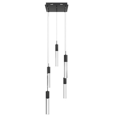 Luminaire suspendu cylindrique en grappe à 5 lumières Matthies