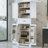 [Video] Bathroom Storage Cabinet With Multi-Functional Storage Space, Drawer With Slide Rails, Adjustable Shelf, White-1120971648