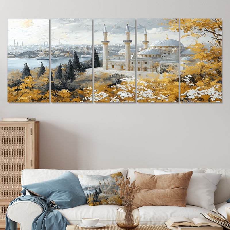 «Gold Topkapi Palace Ii In Istanbul», ensemble d'art sur toile, H 28 po x l 60 po