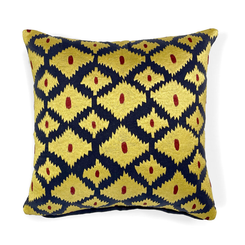  Housse de coussin carré et insert, Jaune