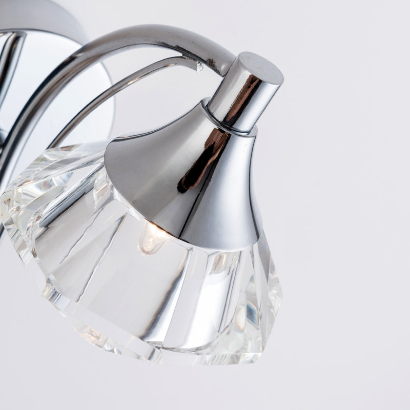 Rivale Armed Sconce, Polished Chrome