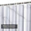 Rideau de douche décoratif de luxe en marbre blanc avec 12 crochets-129040467