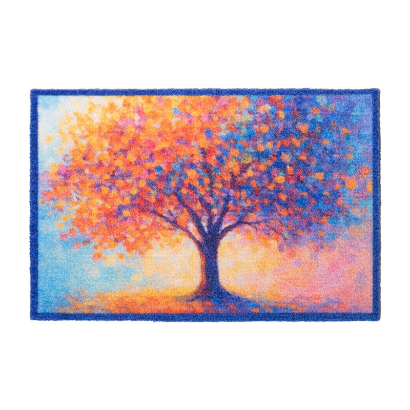 Non-Slip Floral Doormat, 60x40cm