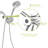 Shower With 4.7" Rainfall Showerhead & 8 Hand Dual Head Rain And Handheld-120951941