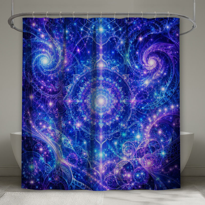 Rideaux de douche Intricate Cosmic Mandala, 70in W x 84in H