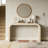 52" Wood Console Table with Curved Edge-1415350360