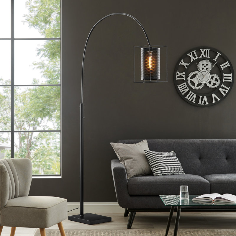 Millport 89'' Black Arched Floor Lamp