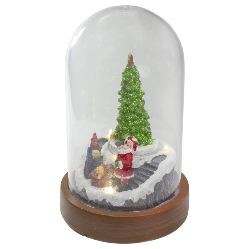 Décoration de père Noël et arbre de Noël éclairé 7 po style cloche