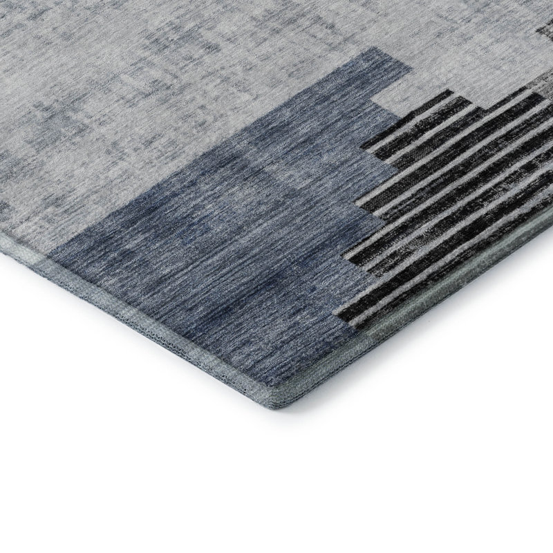 Tapis géométrique de qualité supérieure lavable à la machine Ashington AMF1829, Rectangle 9 pi x 12 pi