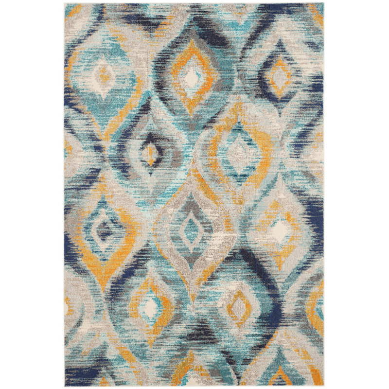 Theresa Performance Geometric Rug, Rectangle 6'7" x 9'2"
