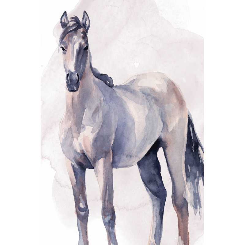 Horse in Watercolour II by Jennifer Paxton Parker - Painting, 46cm H x 30cm W, Black Floater Framed