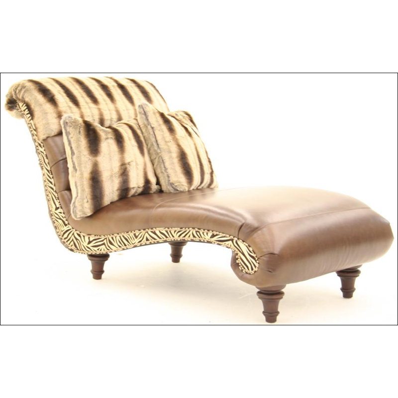 Chaise Lounge, Bella Pearl Performance Velvet, French Dark Cherry, Natural