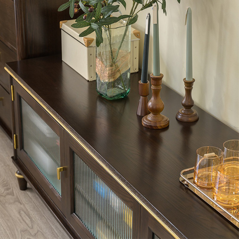 Meuble télé de luxe de style américain, 86.61"