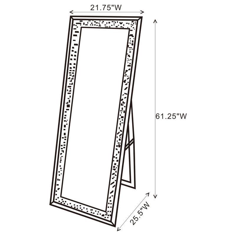 Vendrina Rectangle Floor Mirror