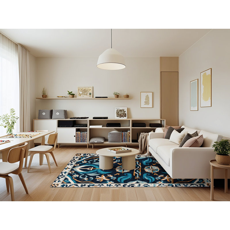 Machine Washable Turkish Gray Area Rug, Rectangle 7' x 9'