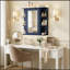 Armoire de rangement murale de salle de bain avec miroir, armoire à pharmacie avec tablette en bois réglable et portes, armoires de rangement montées avec 6 tablettes ouvertes, bleu-777844000