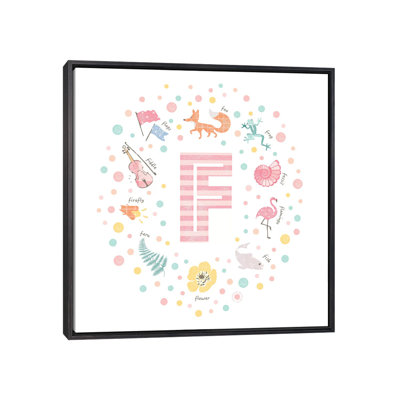 Impression rose lettre illustrée