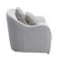 Causeuse en lin beige avec 4 coussins