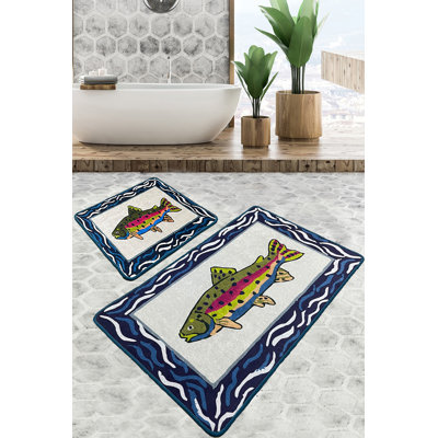 Luxurious Bathmat Set (3 Pieces), Soft Polyester, 19.7 x 23.6 inches (2 Pieces) & 23.6 x 39.4 inches (1 Piece) | 100% Antibacterial, Non-Slip Underside, Machine Washable at 86°F | Ideal for Stylish Bathrooms, Plush 700 g/m²