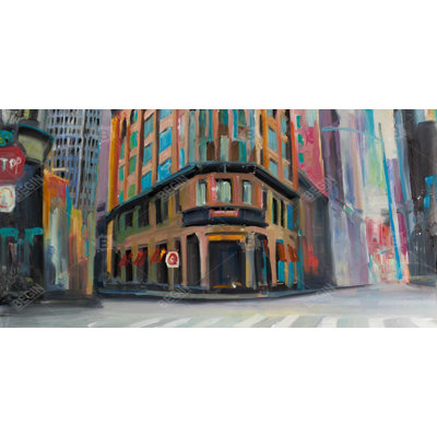 Building architecture in new-york - 15.75"x31.50" Desk mat