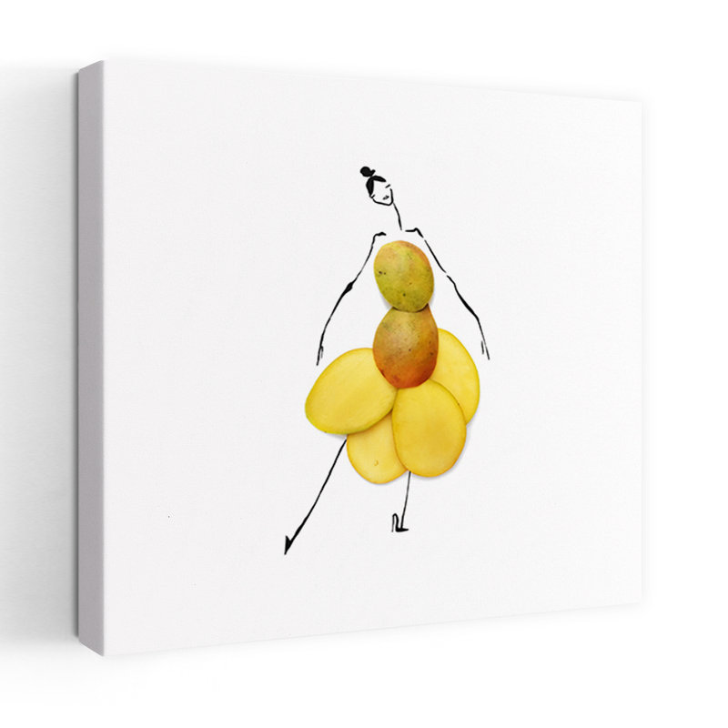 «Creative Mango», art mural tropical, H 48 po x l 48 po