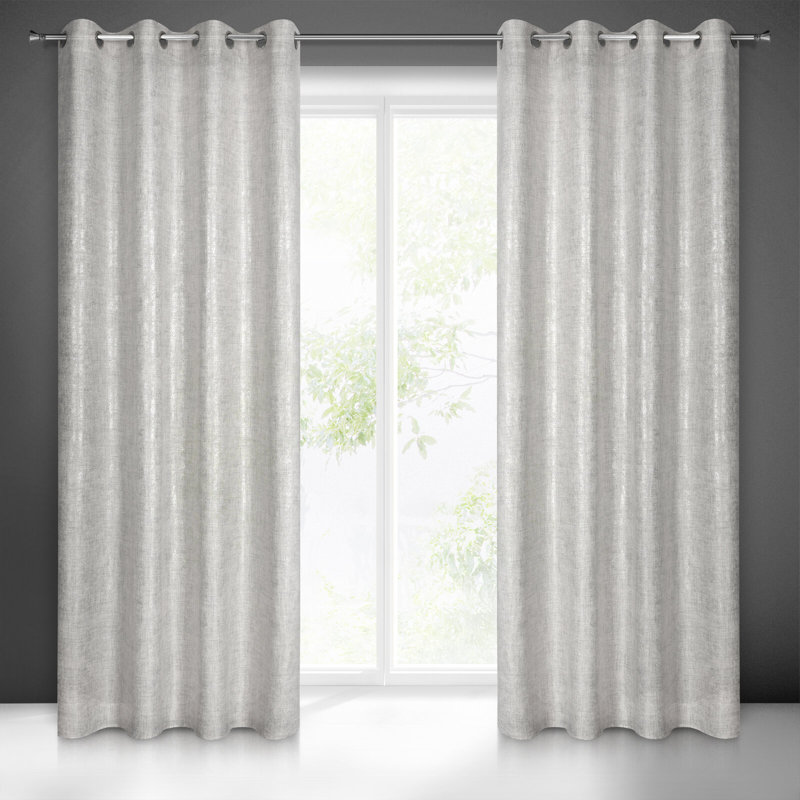 Gustl Curtains Single Panel, Grey