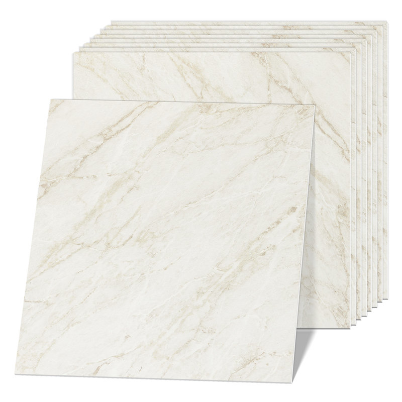 4mil X 18" X 18" Peel And Stick Water Resistant Vinyl Tile Flooring, Newly Uv Surface Flooring (54 Sq.ft./case), Light Gray