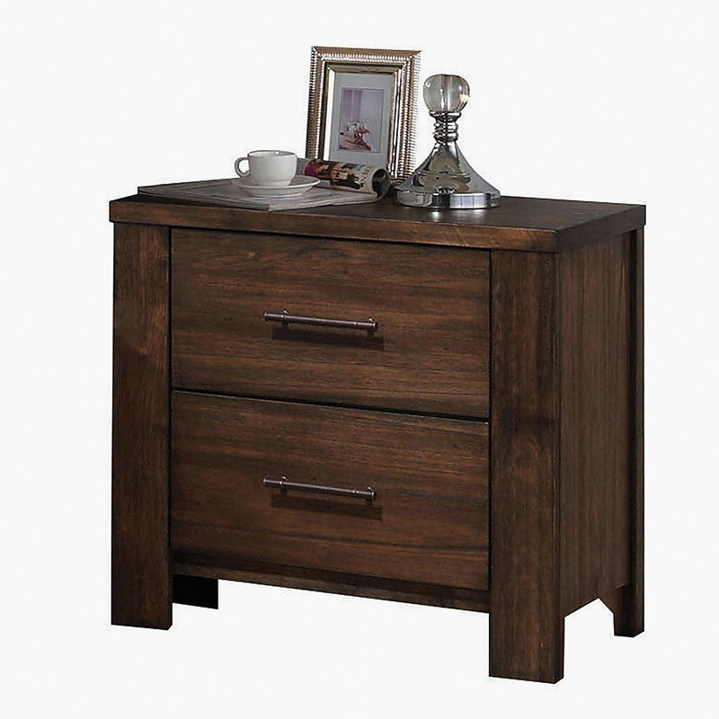 Table de chevet 2 tiroirs Oak