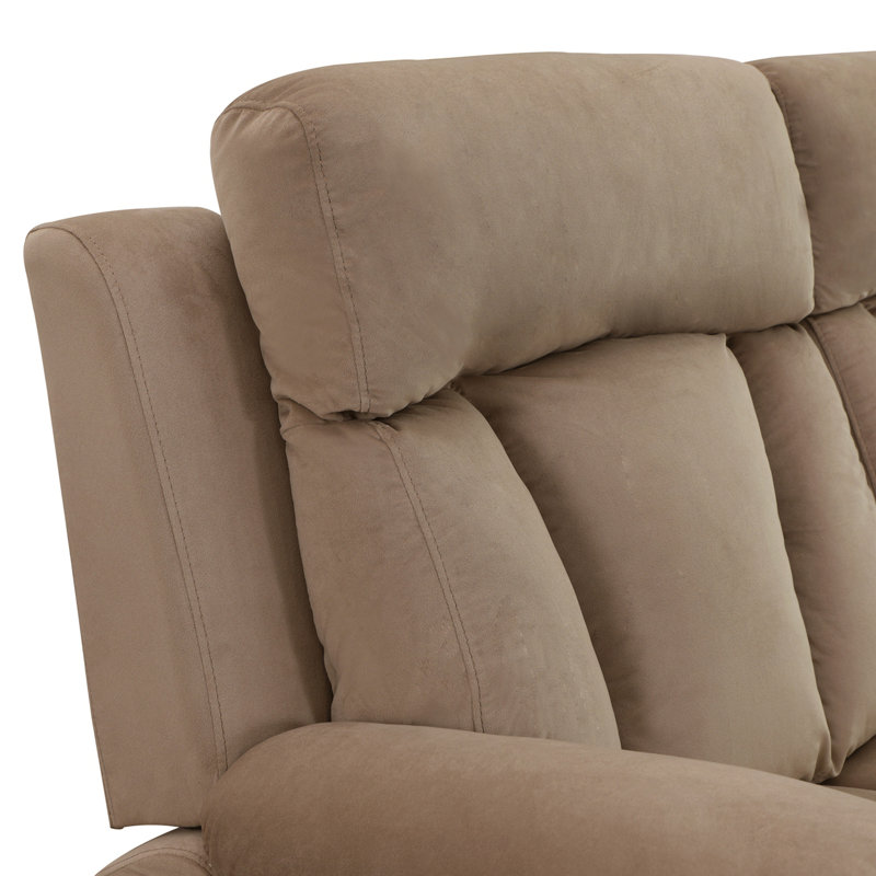 Fauteuil inclinable en tissu de microfibre transitionnel, Beige